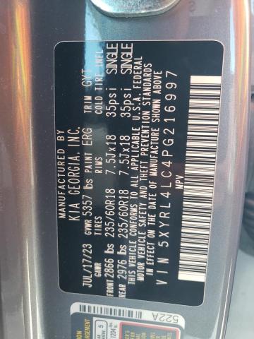 5XYRL4LC4PG216997 KIA SORENTO S