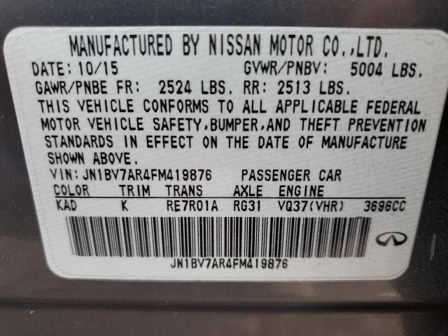JN1BV7AR4FM419876 Infiniti Q50 BASE