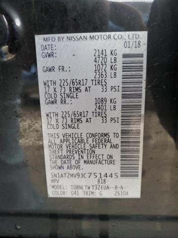 5N1AT2MV9JC751445 Nissan ROGUE S