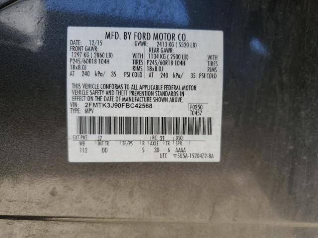 2FMTK3J90FBC42568 Ford EDGE SEL