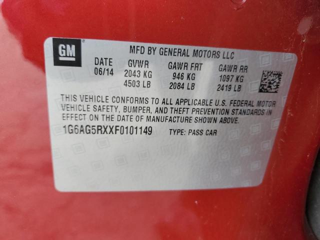 1G6AG5RXXF0101149 Cadillac ATS