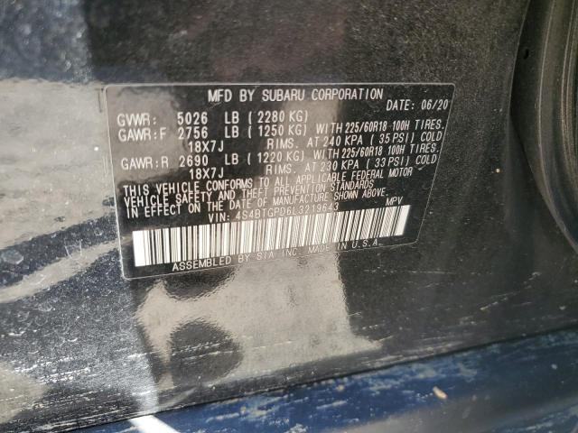 4S4BTGPD6L3219643 Subaru Outback Touring Ldl