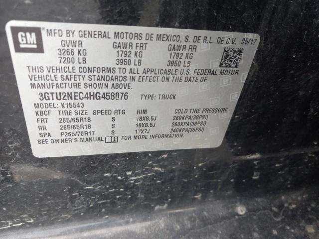 3GTU2NEC4HG458076 GMC Sierra K1500 Slt