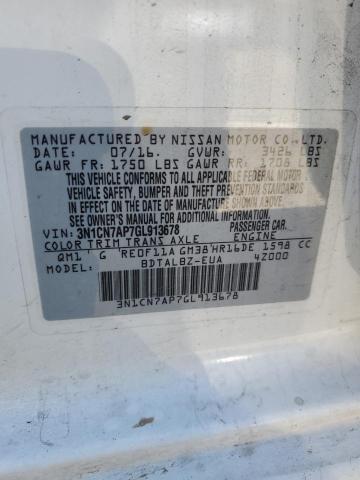 3N1CN7AP7GL913678 Nissan 2016