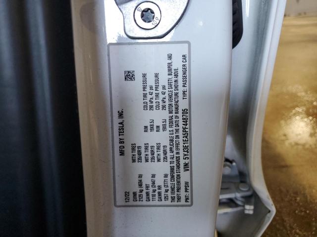 5YJ3E1EA5PF448705 Tesla MODEL 3