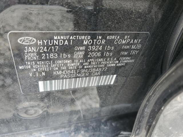 KMHD84LF9HU384877 Hyundai ELANTRA SE