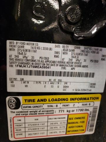 1FMJK1JT6MEA59541 Ford Expedition Max Xlt