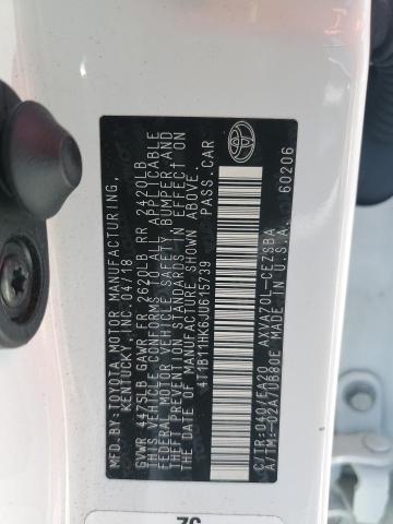 4T1B11HK6JU615739 Toyota CAMRY L