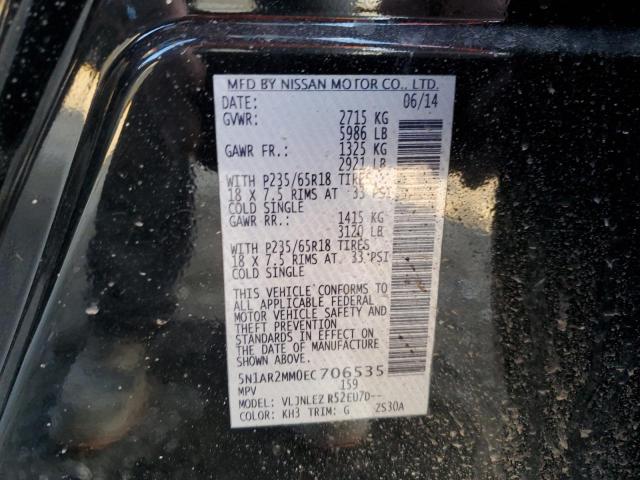 5N1AR2MM0EC706535 Nissan Pathfinder S
