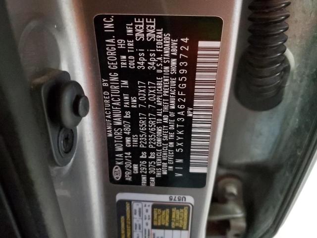 5XYKT3A62FG593724 KIA SORENTO LX