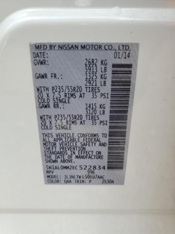 5N1AL0MM2EC522834 Infiniti QX60