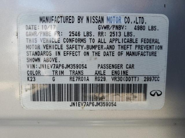 JN1EV7AP6JM359054 Infiniti Q50 LUXE