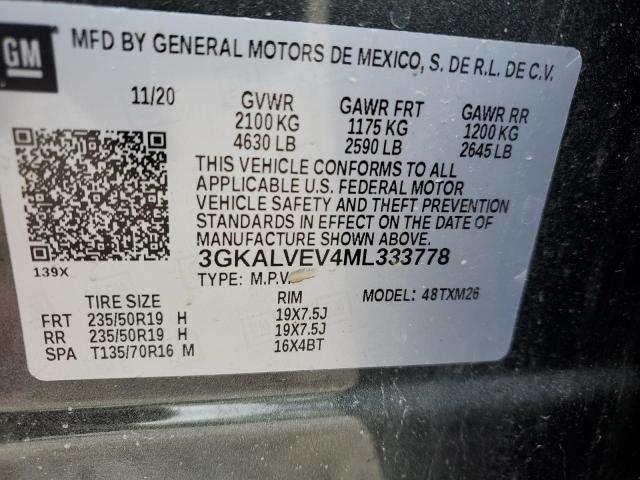 3GKALVEV4ML333778 GMC Terrain Slt