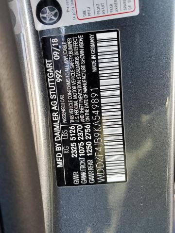 WDDZF4JB9KA549891 Mercedes-Benz E 300