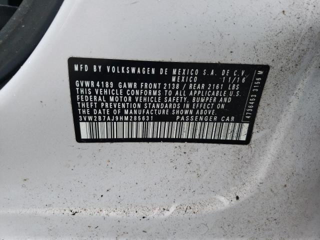 3VW2B7AJ9HM285631 Volkswagen JETTA S