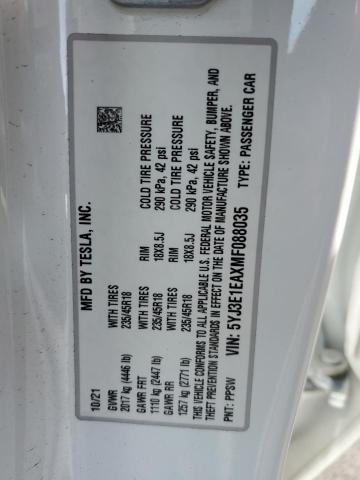 5YJ3E1EAXMF088035 Tesla MODEL 3