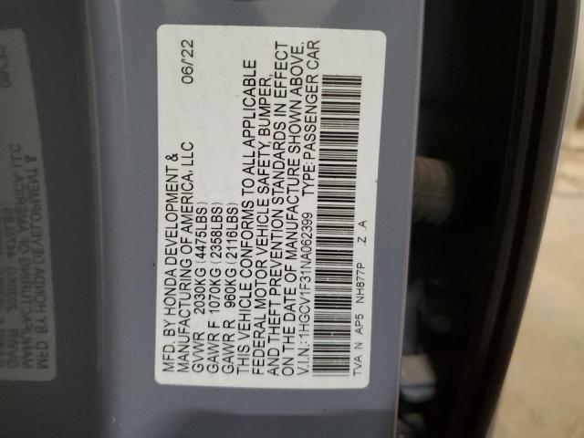 1HGCV1F31NA062399 Honda Accord Sport