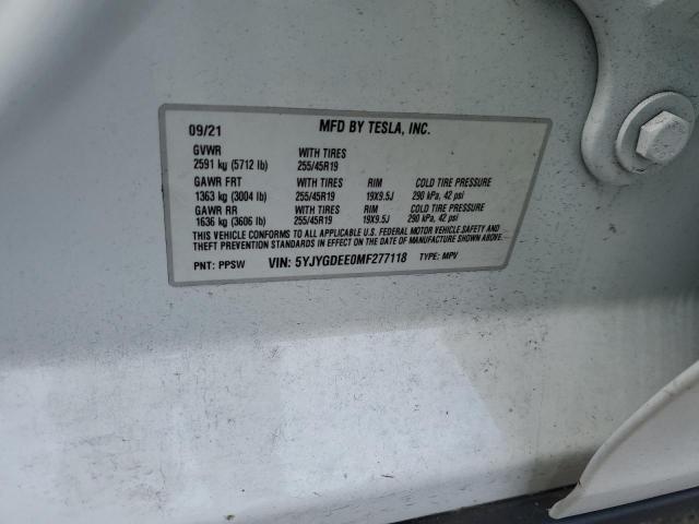 5YJYGDEE0MF277118 Tesla Model Y