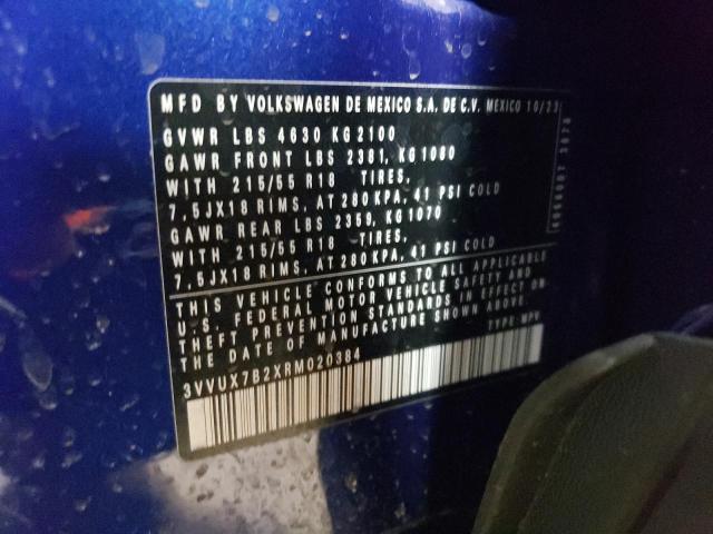 3VVUX7B2XRM020384 Volkswagen TAOS SE