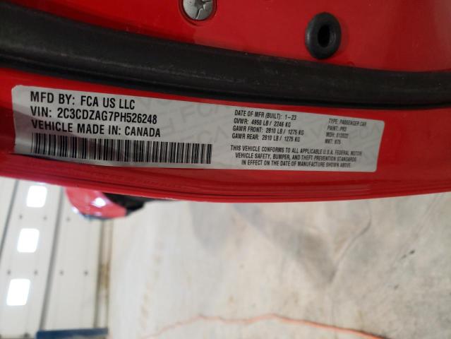 2C3CDZAG7PH526248 Dodge Challenger Sxt