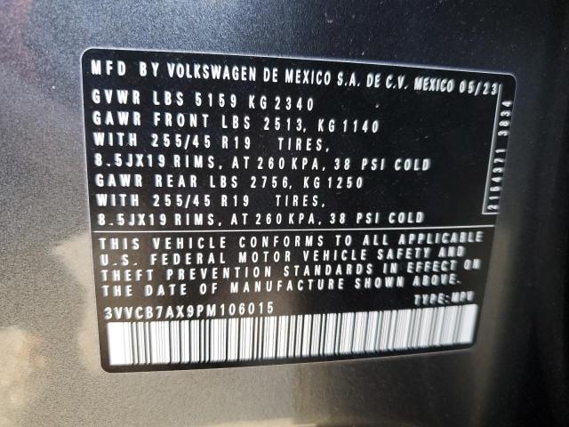 3VVCB7AX9PM106015 Volkswagen Tiguan Se R-line Black