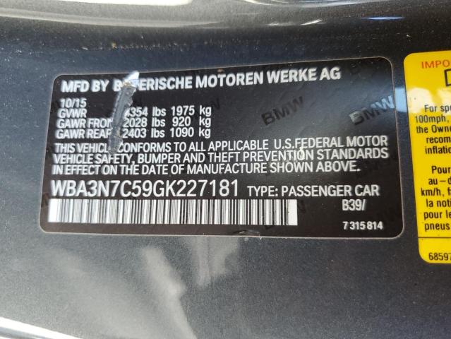 WBA3N7C59GK227181 BMW 428 I