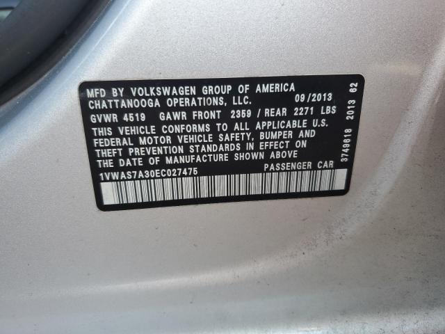 1VWAS7A30EC027475 Volkswagen PASSAT S