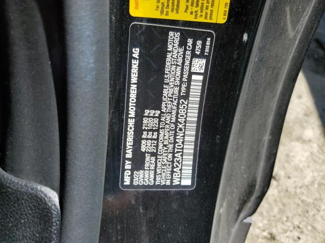 WBA23AT04NCK40852 BMW 430I