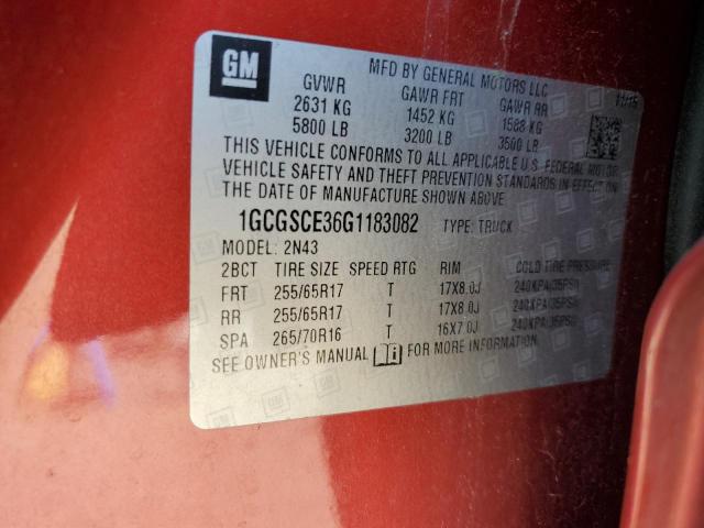 1GCGSCE36G1183082 Chevrolet Colorado Lt