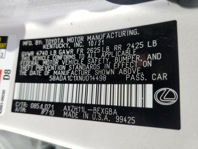 58ADA1C1XNU014498 Lexus Es 300h Base