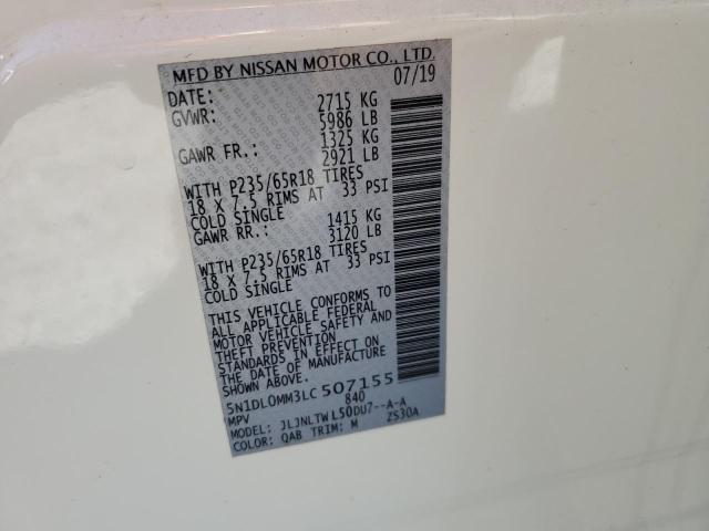 5N1DL0MM3LC507155 Infiniti QX60 LUXE