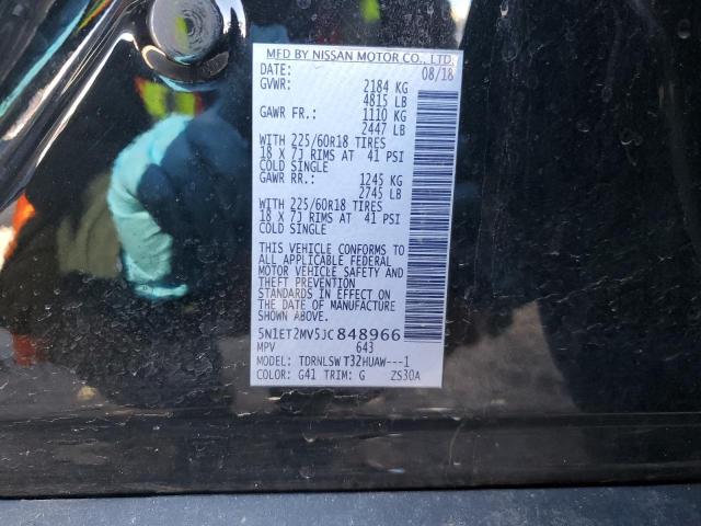 5N1ET2MV5JC848966 Nissan Rogue Sv Hybrid