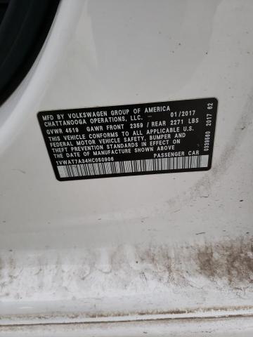 1VWAT7A34HC050906 Volkswagen PASSAT S