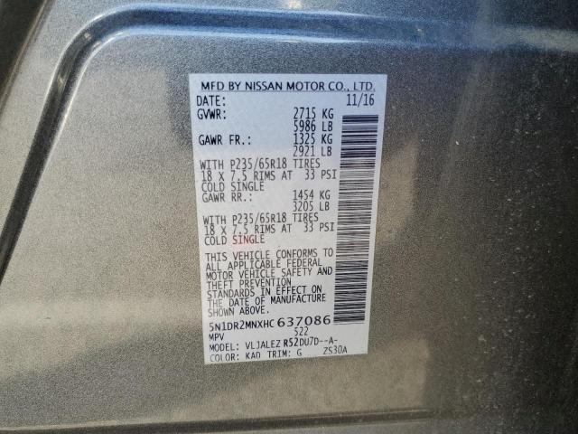 5N1DR2MNXHC637086 Nissan Pathfinder S