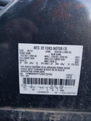 1FM5K8HT7JGC73762 Ford Explorer Platinum