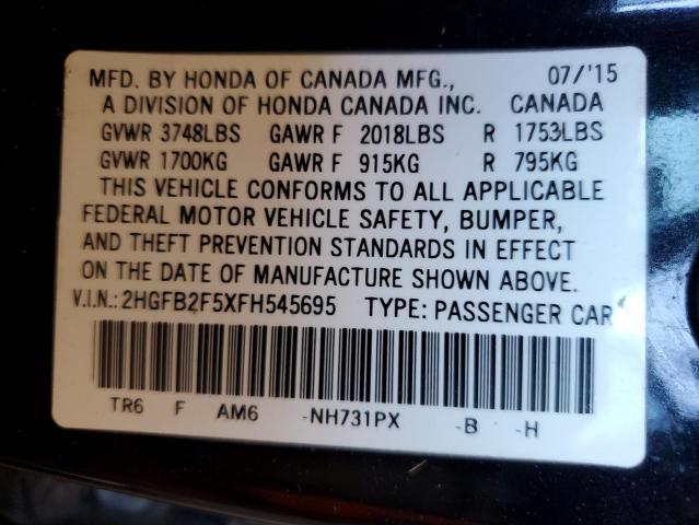 2HGFB2F5XFH545695 Honda Civic Lx