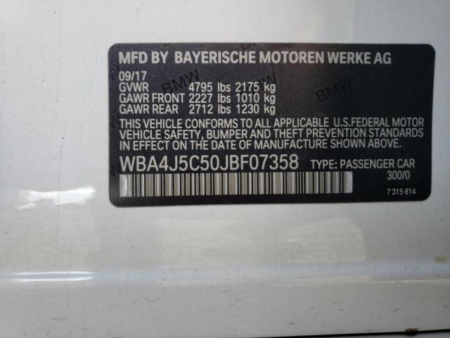 WBA4J5C50JBF07358 BMW 440i Gran Coupe