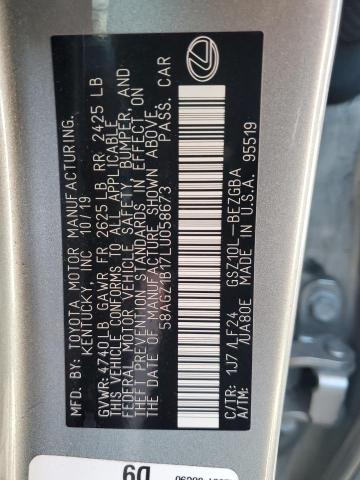 58AGZ1B17LU058673 Lexus Es 350 F-sport