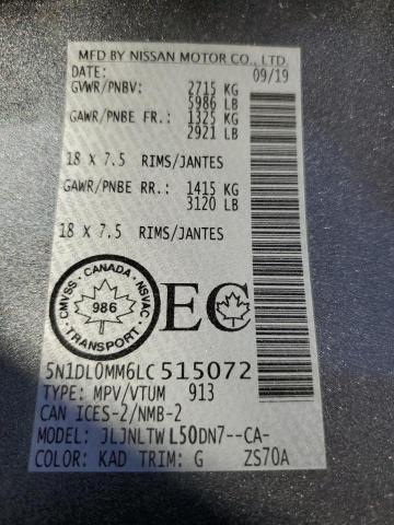 5N1DL0MM6LC515072 Infiniti QX60 LUXE
