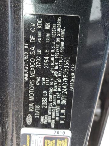 3KPF24AD7KE053561 KIA FORTE FE
