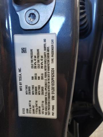 5YJ3E1EC5PF626324 Tesla MODEL 3