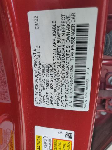 1HGCV1F54NA041354 Honda ACCORD EXL