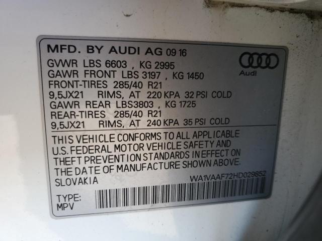 WA1VAAF72HD029852 Audi Q7 Prestige
