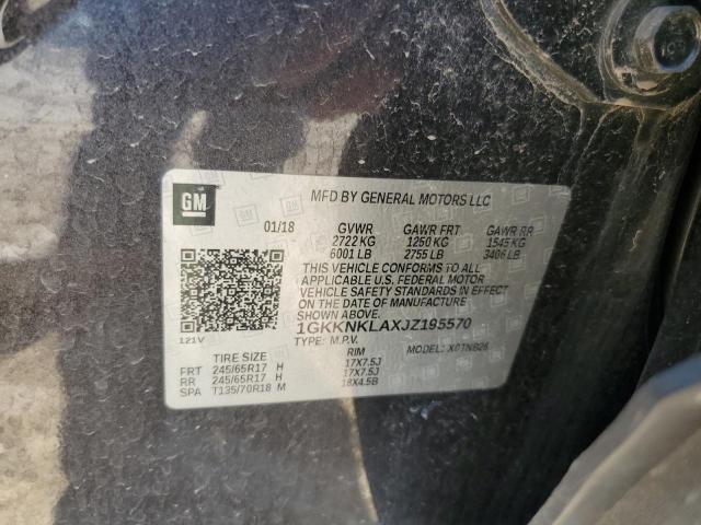 1GKKNKLAXJZ195570 GMC ACADIA SLE
