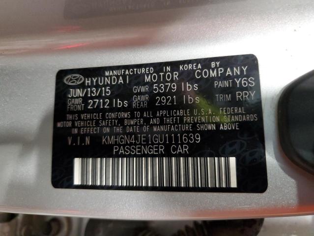 KMHGN4JE1GU111639 Hyundai Genesis 3.8l
