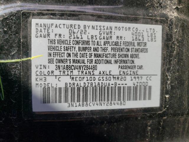 3N1AB8CV4NY284480 Nissan SENTRA SV