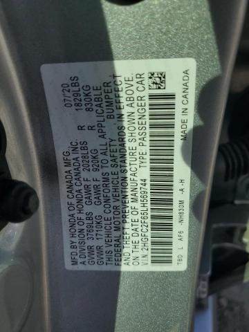 2HGFC2F65LH569744 Honda Civic Lx
