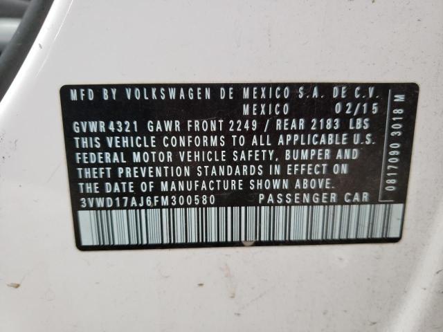 3VWD17AJ6FM300580 Volkswagen JETTA SE