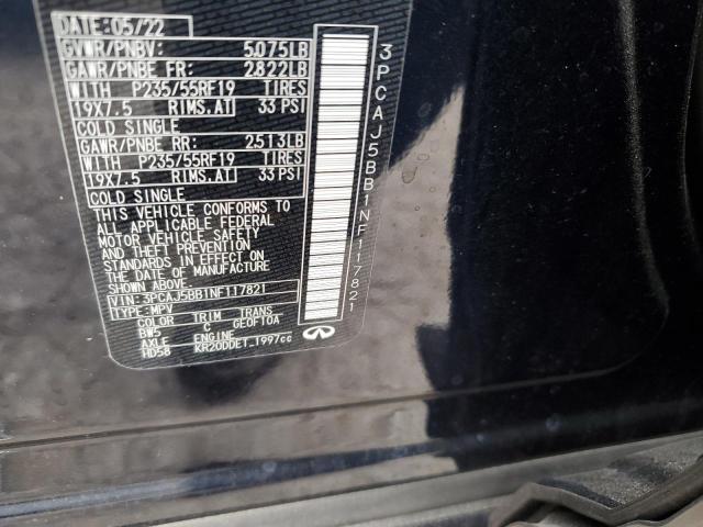 3PCAJ5BB1NF117821 Infiniti Qx50 Luxe