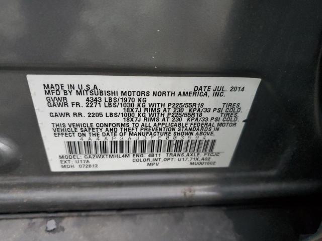 4A4AP3AU3FE003594 Mitsubishi Outlander Sport Es